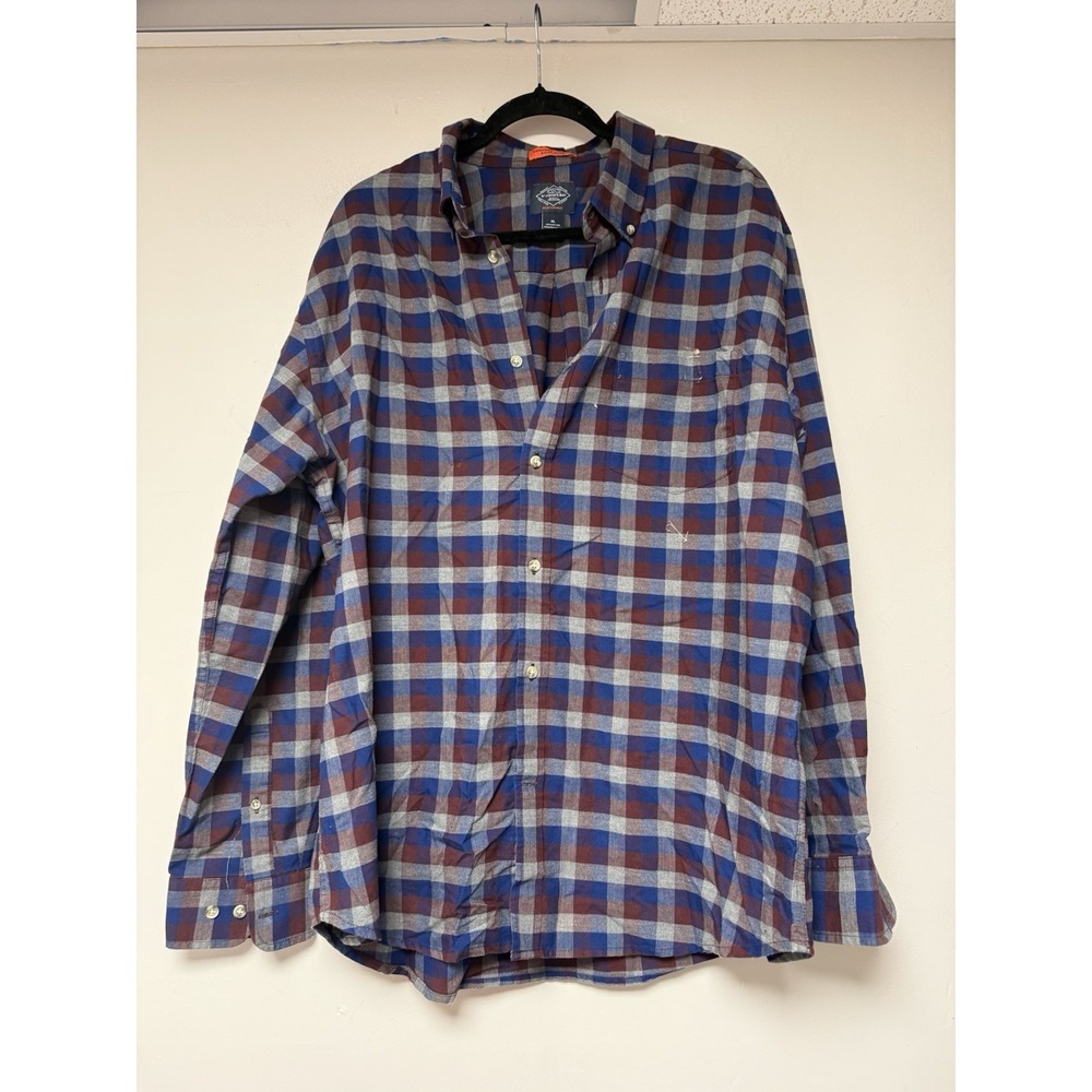 St Johns Bay Men's Checkered Long Sleeve Button Up Size XL